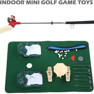 Indoor Mini Golfing Game Kit Golfs Toy Set WRed Pad Putter Early Education