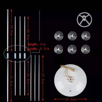 4Pcs LED Light Balloon Stand Holder Kit Support Base Table Wedding Party Decor 72cm - Image 7