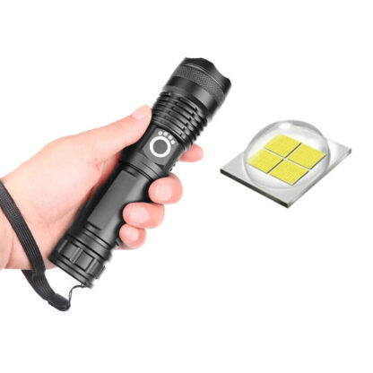 High Power 12000000 Lumen Ultra Bright Aluminum Flashlight LED Rechargeable UK - Image 2