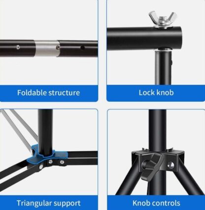 Adjustable Photography Background Support Stand Photo Backdrop Crossbar Kit - Image 5