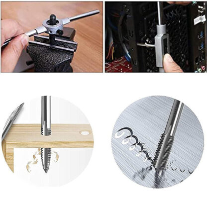 20pcs Hand Tap And Die Set Screw Thread Reamer M3-M12 Twist Drill Bit Tool Kit - Image 3