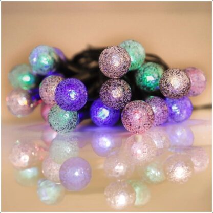 Solar LED Stake Lights Multi Coloured 20 Ball Garden Path Lighting Patio Outdoor - Image 4