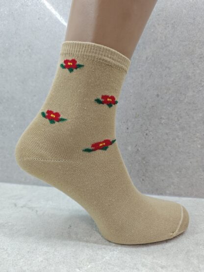 Women's Floral Cotton Socks 6 12 24 Pairs - Image 4