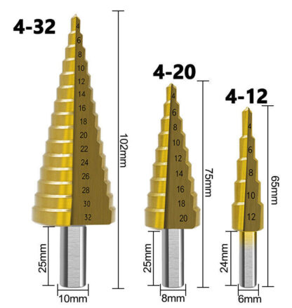 Step Drill Set Cone Drill Cone Drill Metal - Image 6