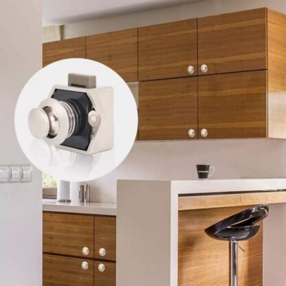 5x Mini Push Button Catch Lock Cupboard Door Motorhome Drawer Cabinet Latch Knob - Image 9