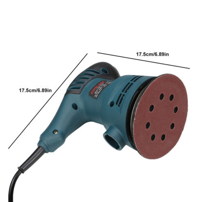 300W ELECTRIC RANDOM ORBITAL SANDER 6 SPEEDS ROTARY PALM CIRCULAR DISC 20x 125mm - Image 2