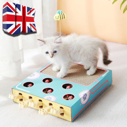 Cat Toy Whack-a-Mole Cat Scratching Board Toy Grinding Claw Rest Play Funny Cat - Image 9