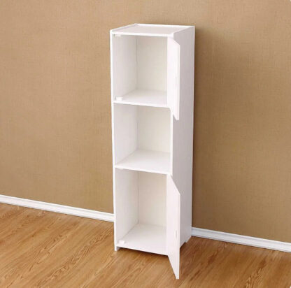 Waterproof Bathroom Storage Cabinet Free Standing Cabinet Organizer Unit White - Image 10