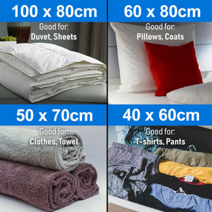 12 X STRONG VACUUM STORAGE SPACE SAVER SAVING VACUM VACCUM LARGE ORGANISER BAGS - Image 10