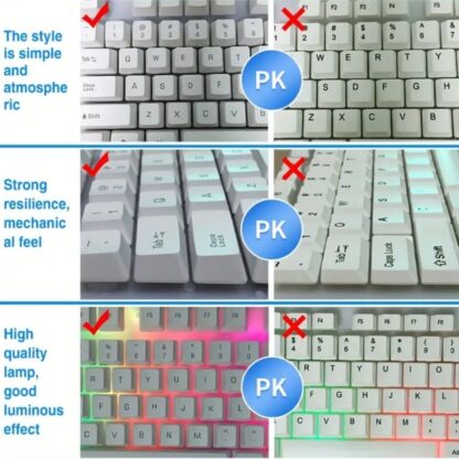 Gaming Keyboard Mouse Set Rainbow LED Wired USB For PC Laptop PS4  One 360UK - Image 9