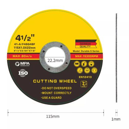 50 Pc 115MM 4.5  THIN METAL CUTTING BLADE DISC STAINLESS STEEL ANGLE GRINDER- - Image 4