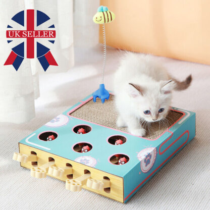 Cat Toy Whack-a-Mole Cat Scratching Board Toy Grinding Claw Rest Play Funny Cat - Image 10