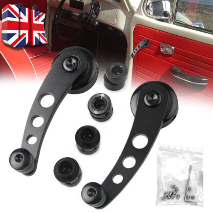 Pair Black Car Truck Window Door Winder Riser Crank Handle Riser Alloy Universal - Image 6