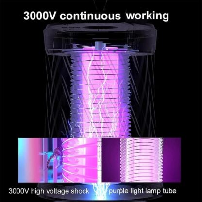 Mosquito Killer Lamp Electric Rechargeable Bug Zapper Fly Insect Trap UV Light - Image 5