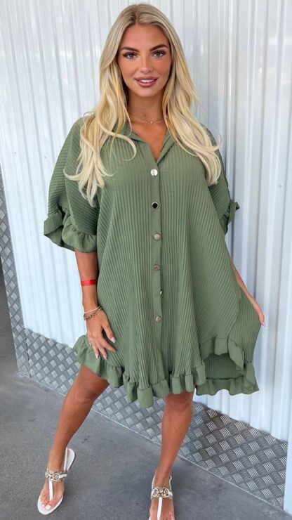 Ladies Pleated Dress - Image 7