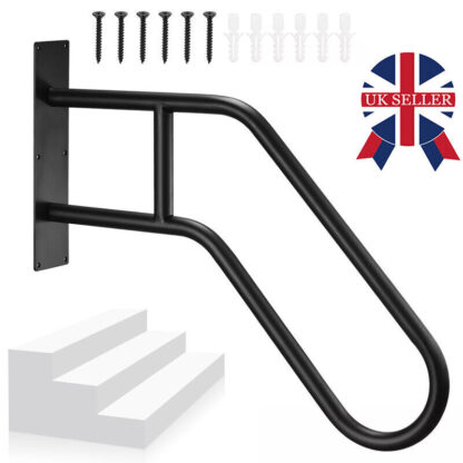 Heavy Duty Non-Slip Handrails For Outdoor 1-3 Step, Wall Mount Stair Hand Rails - Image 2