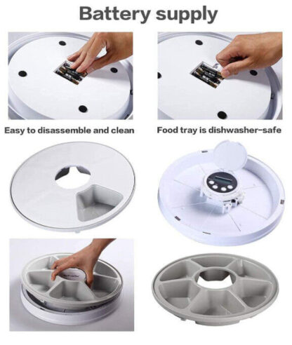 Automatic 6 Day Meal Timed Pet Dog Cat Feeder Food Bowl Auto Holiday Dispenser - Image 5