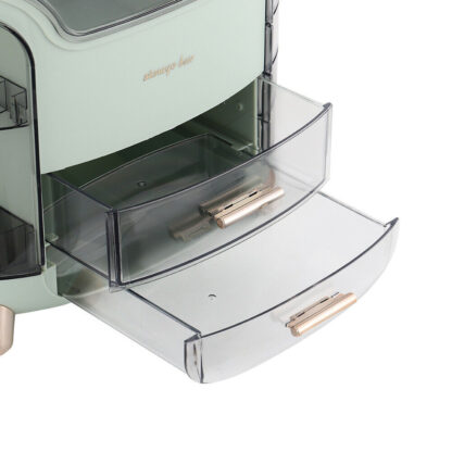 Large Cosmetic Skincare Organiser Tabletop Make-Up Storage Case 2 Drawers Box - Image 3