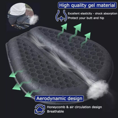 3D Motorbike Gel Pad Motorcycle Seat Cushion Seat Protection Pad For Long Rides - Image 7