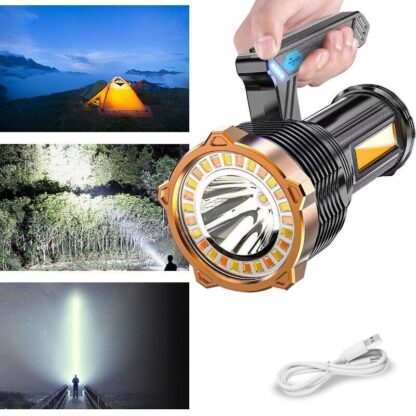High Powered 12000000LM LED Flashlight Super Bright Torch USB Rechargeable Lamp - Image 7