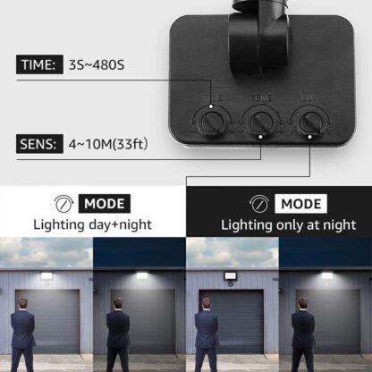 Outdoor Garden Floodlight With Sensor LED PIR Motion Security Lights Waterproof - Image 8