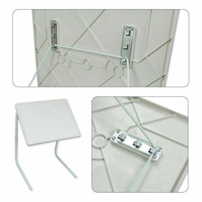 Portable Folding Table Adjustable Table Desk For TV Dinner Laptop Tray Sofa - Image 6