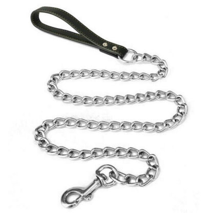1PCS 1.2m Metal Chain Dog Lead Pet Puppy Leash Long Heavy Duty Anti-Chew Control - Image 8