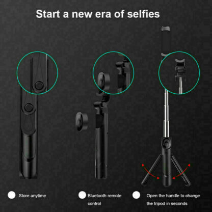 Bluetooth Selfie Tripod Telescopic Stick Remote Monopod Extendable Phone Holder - Image 3