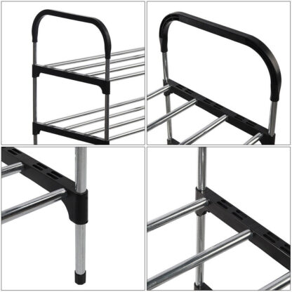 4TIER Shoe Rack Stand Heavy Duty Sturdy Storage Lightweight Compact Space Saving - Image 4