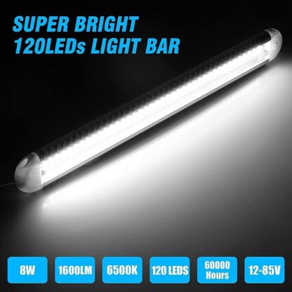 4x 12V 120 LED Car Interior Strip Lights Bar Light Car Van Caravan Boat Home Bus - Image 3