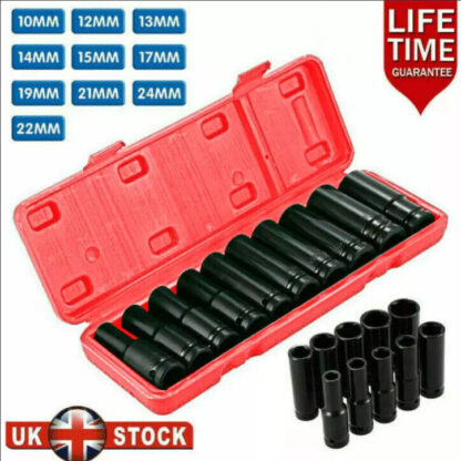 10  Deep Impact Socket Set Heavy Duty 12Drive 10-24 Metric Tool Set - Image 2