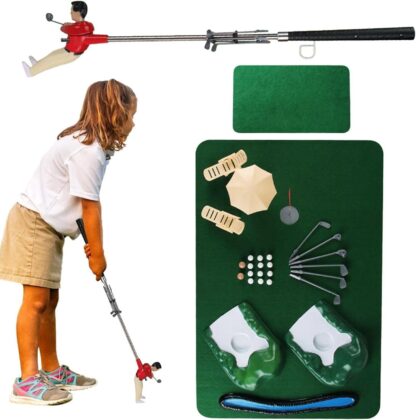 Indoor Mini Golfing Game Kit Golfs Toy Set WRed Pad Putter Early Education - Image 9