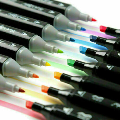 24Color Brush Pens Set Dual Tips Soft Fine Art Markers Drawing Watercolour Gifts - Image 2