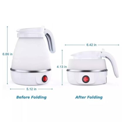 1pcs 600ML Collapsible Travel Electric Water Kettle Folding Camping Caravan Silicone - Image 2