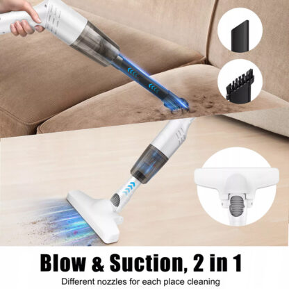 4 IN 1  Handheld  Vac Cordless Vacuum Cleaner Upright Lightweight & Box White UK - Image 8