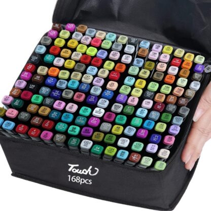 168 Colors Dual Tip Art Markers Color Pens Drawing Watercolour Kids &  Gift - Image 3
