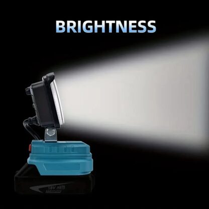 LED Work Light For 18V 20V Battery 6500K Cordless Flashlight With USB UK - Image 7