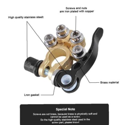 2PCS Battery Terminals Connectors Clamps Quick Release For Caravan Car Van 12V - Image 2