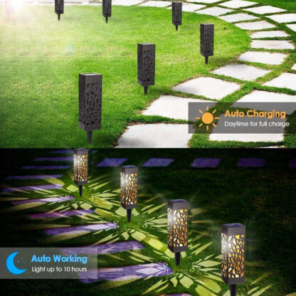 4X Solar Powered LED Garden Stake Lights Patio Yard Lawn Waterproof Outdoor - Image 3