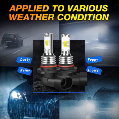 9005 9006 HB3 H10 LED Headlight Bulbs Kit Car Canbus Error Free High-Lo Beam - Image 9