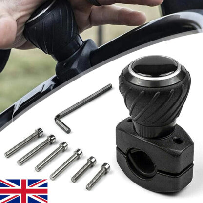 Black Power Steering Wheel Aid Car Truck Lorry Handle Assister Knob Spinner Ball - Image 7