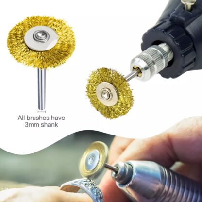 45Pcs Brass Polishing Wire Cup Mix Brush Set For Dremel Rotary Tool Accessories - Image 9
