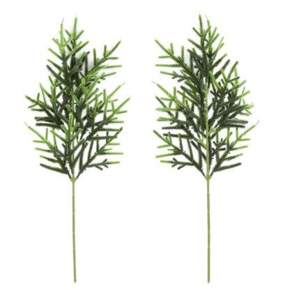 12pc Artificial Norfolk Pine Branches  Pine Needle Branch For Christmas Decor - Image 2
