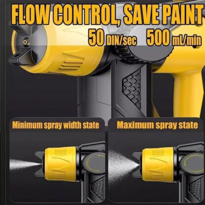 Cordless Paint Sprayer Electric Spray Gun For 18V Li-ion Battery - Image 10