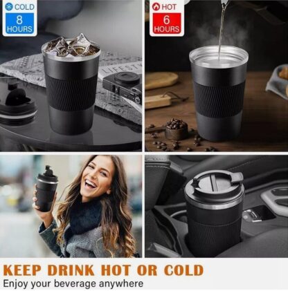 510ML Leakproof Insulated Thermal Travel Stainless Steel Coffee Mug Cup Flask - Image 8