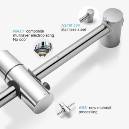 Shower Riser Rail Kit Slider Adjustable Chrome Head Holder Bracket Bathroom Set - Image 4