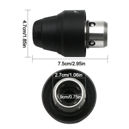 1 Set SDS Plus Drill Chuck Cover Replacement Fit For GBH2-26DFR Black - Image 3