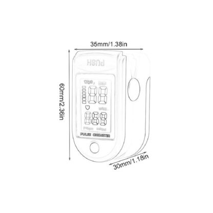 Digital Pulse Oximeter Four-color LED Finger Oximeter Heart Rate Monitor Meter - Image 9