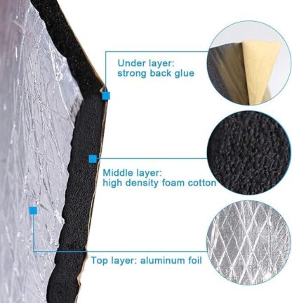 10M 10mm Sound Deadening Roll Car Van Heat Insulation Thick Closed Cell Foam Mat - Image 4
