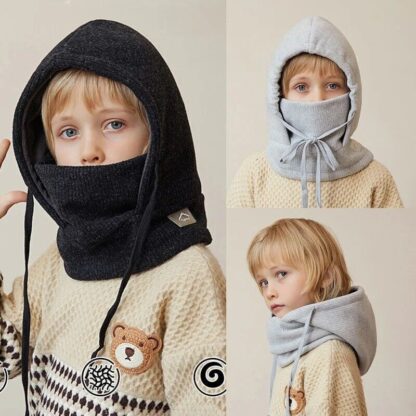 Kids Winter Balaclava Hat Fleece Ski Face Mask Snow Hood Neck Warmer Boys Girls - Image 4